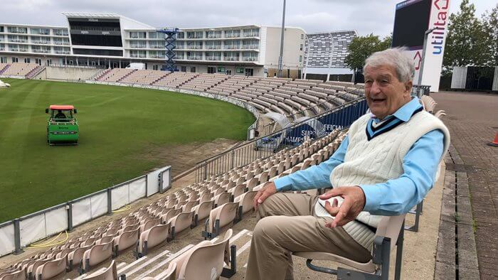 Former cricket player visits the stadium he once worked at.