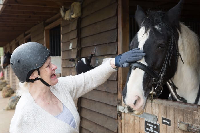 Christine was delighted when her wish to rekindle her love for horse riding was made a reality.