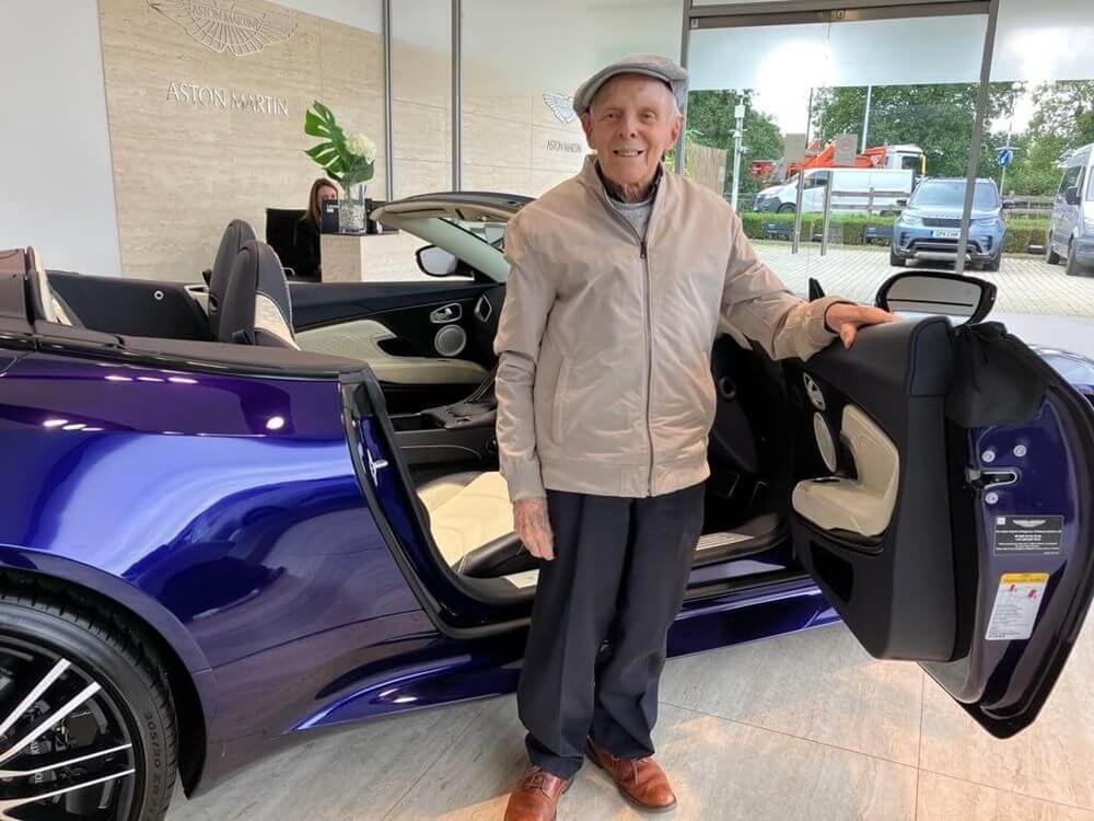 John had an afternoon fuelled with memories from his time as a racing driver, after a surprise spin around his local town in the latest Aston Martin. 