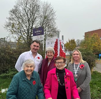 Market Harborough care home creates spectacular recycled poppy display 