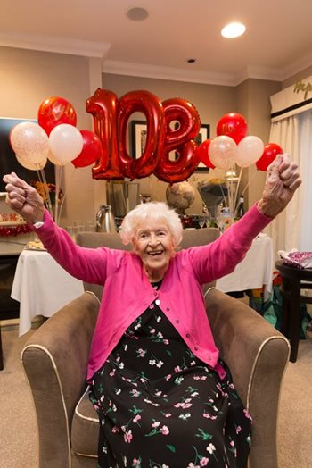 Special visit for 108-year-old Horley care home resident whose secret to a long life is ‘fresh air, good food and laughter’