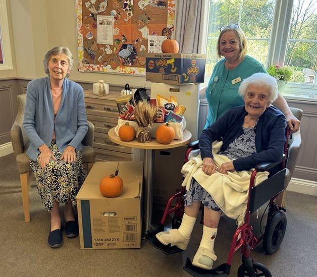 Thorrington care home residents gather donations for local foodbank for Harvest Festival