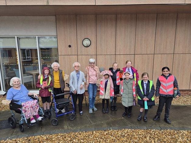 Poole care home residents and children flock together for RSPB Big Garden Birdwatch