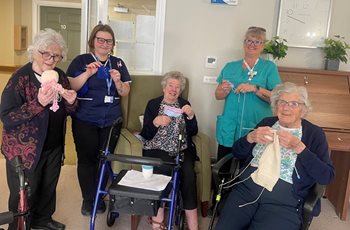 Shrewsbury care home residents knit for a good cause