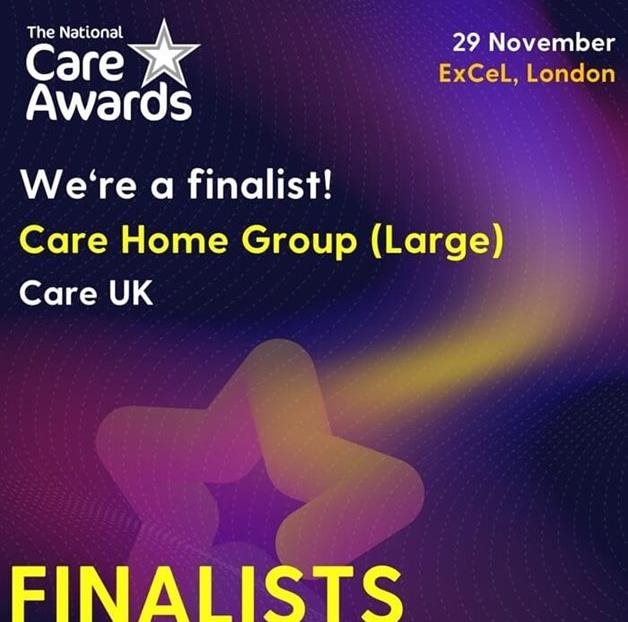 Care UK receives 11 shortlisting’s at the National Care Awards