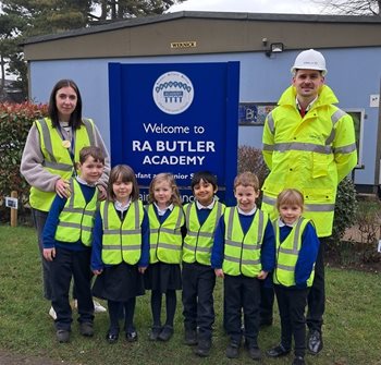 Under-construction Saffron Walden care home helps local children learn about safety