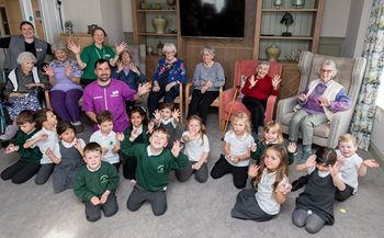 Market Harborough care home residents and pupils join forces for Harvest Festival fun