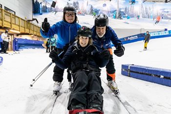 80-year-old Bromsgrove care home resident skis for first time