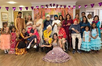 Care home residents in Leatherhead celebrate Diwali