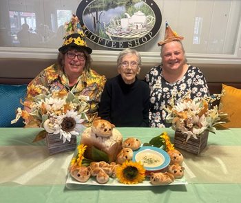 Suffolk care home residents and school pupils join forces for Harvest Festival fun