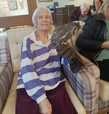 Worcester care home residents have a hoot with visit from feathered friends 