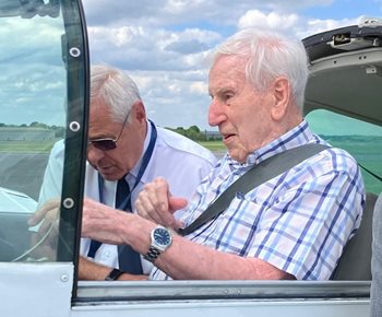 Sky’s the limit! Retired RAF pilot has wish to fly again made a reality