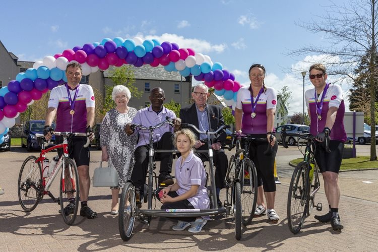 Bike riding trio complete 800-miles and celebrate crossing the finish line in Aberdeen