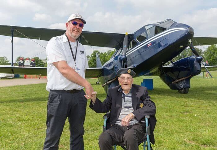 Arthur was surprised with a visit to Classic Wings in Cambridge to fly in a Dragon Rapide plane.