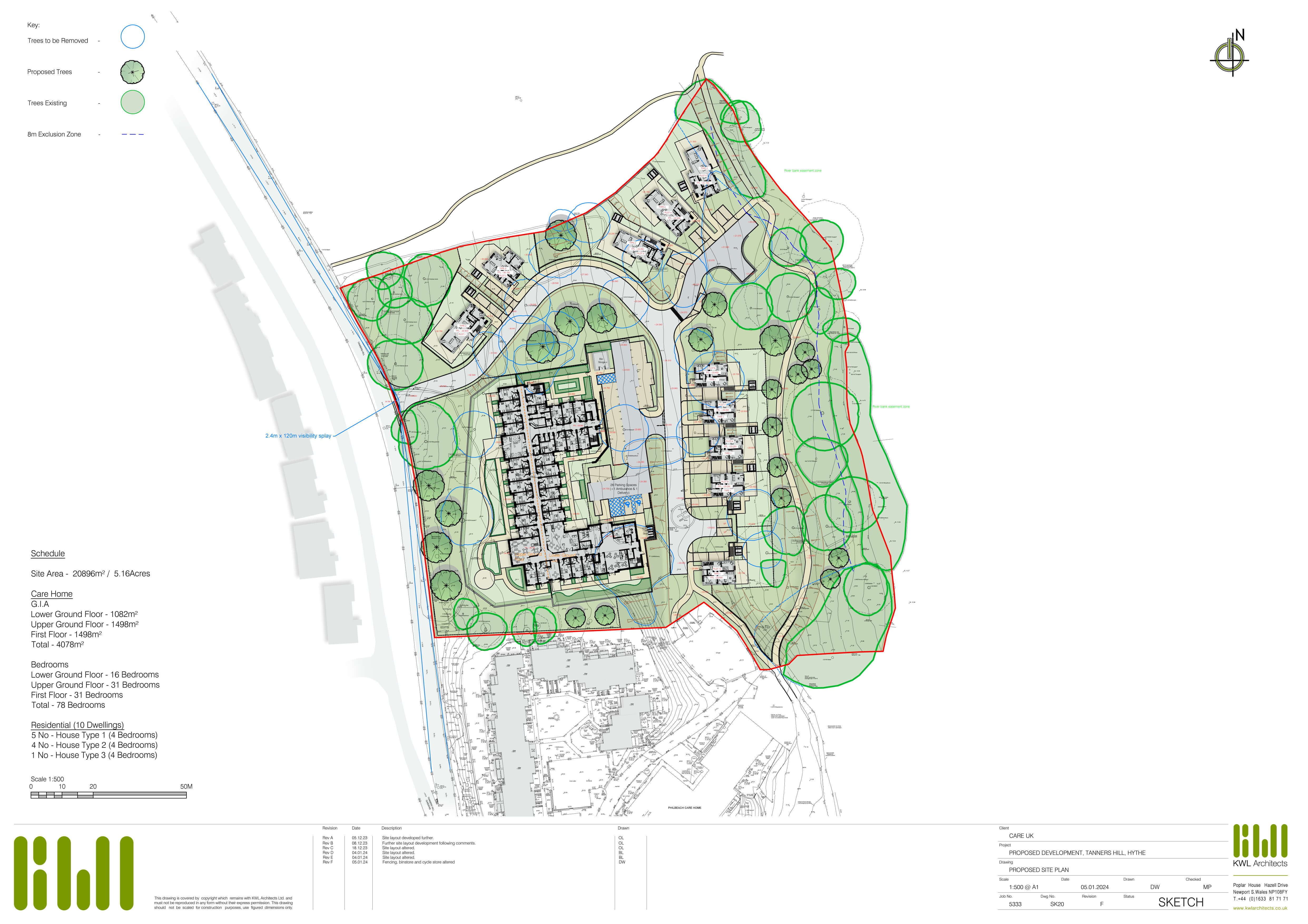 The site plan below shows the proposed layout