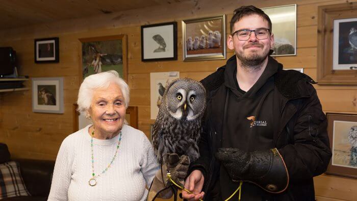 Laura was delighted when her wish of a handling experience with different species of owls came true