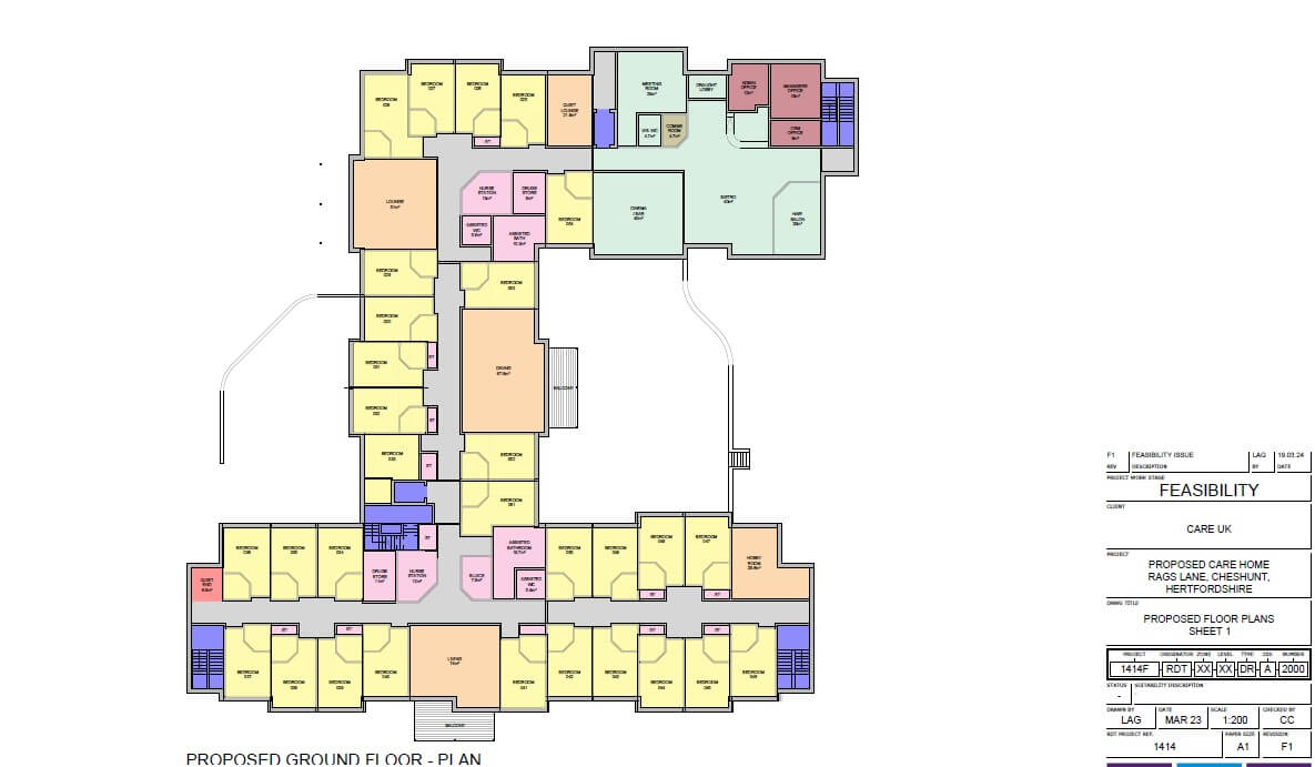 The site plan below shows the proposed ground floor layout