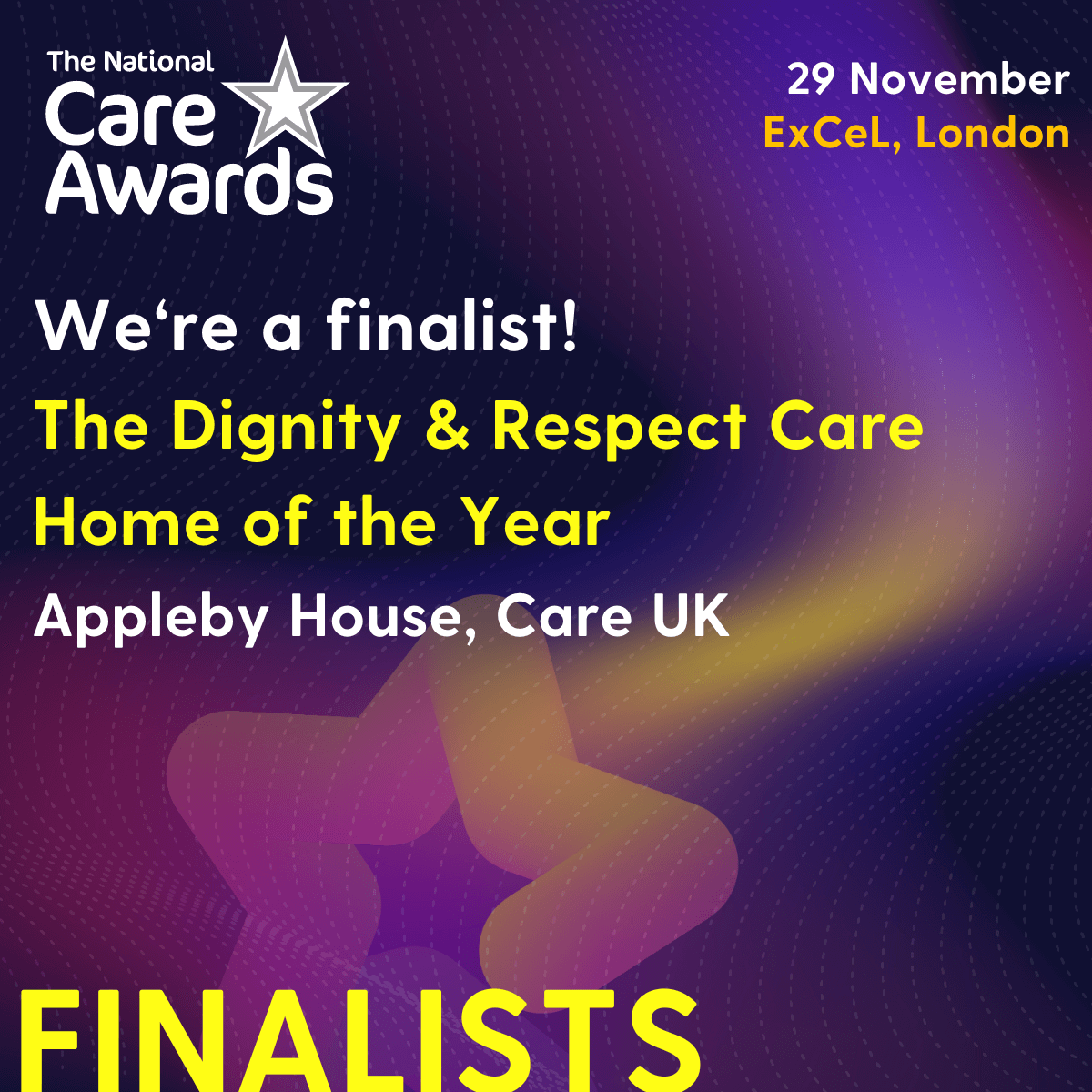 The National Care Awards finalist  - The Dignity & Respect Care Home of the Year