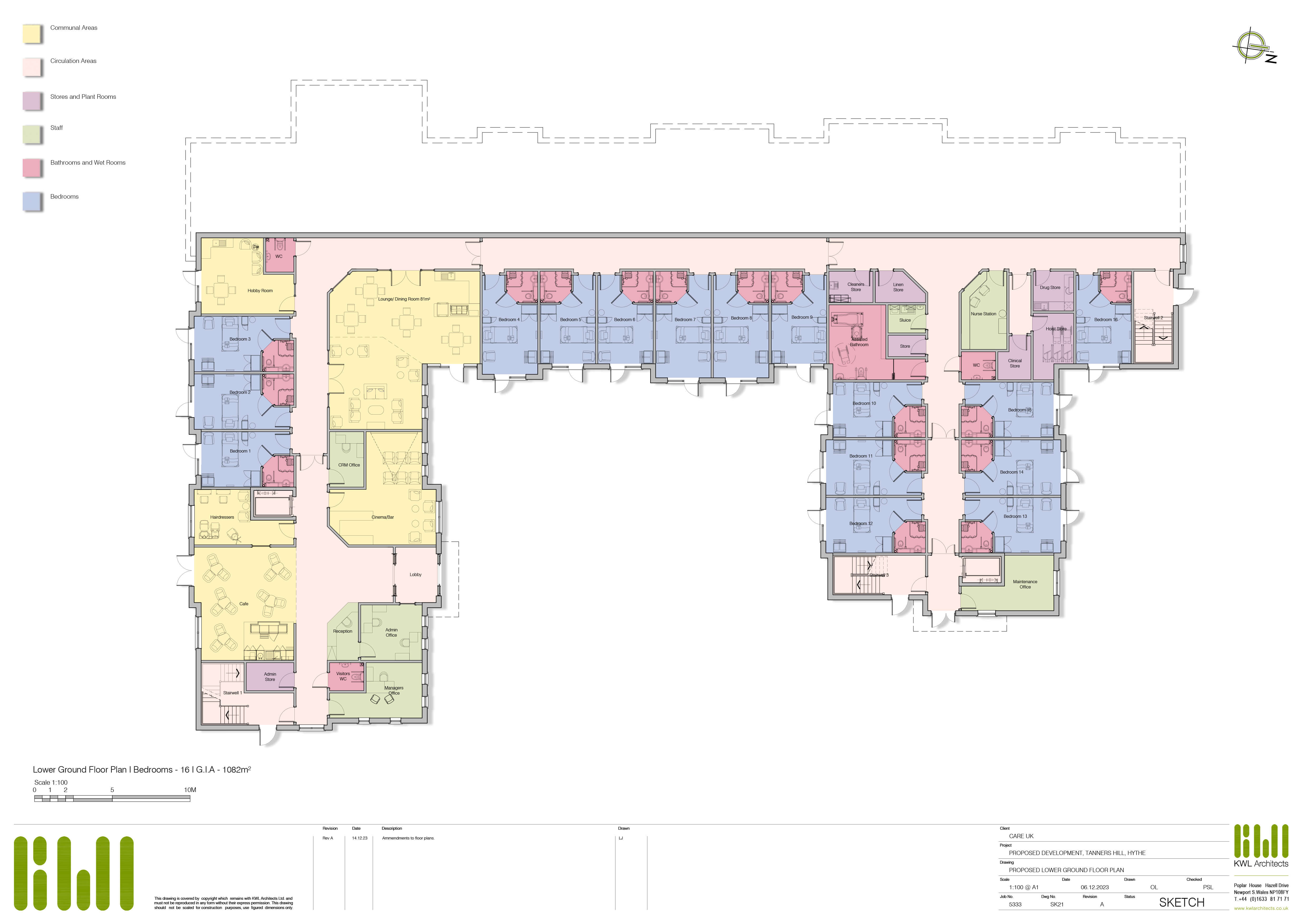The site plan below shows the proposed lower ground floor layout