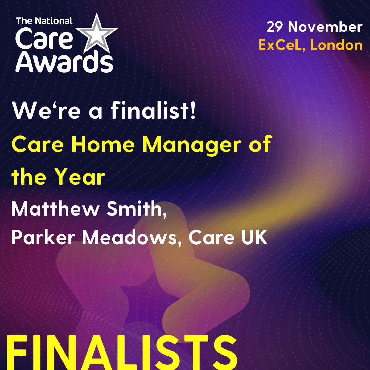 The National Care Awards finalist  - Care Home Manager of the Year